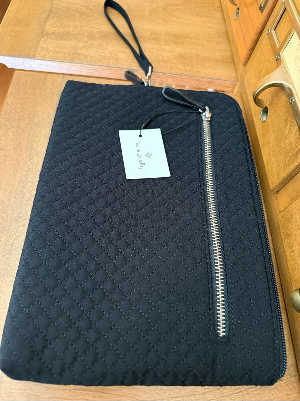 NWT Vera Bradley Iconic RFID Wristlet Tablet Sleeve Tech Organizer Classic Black